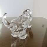 Crystal "dachshund" catchall, 1970