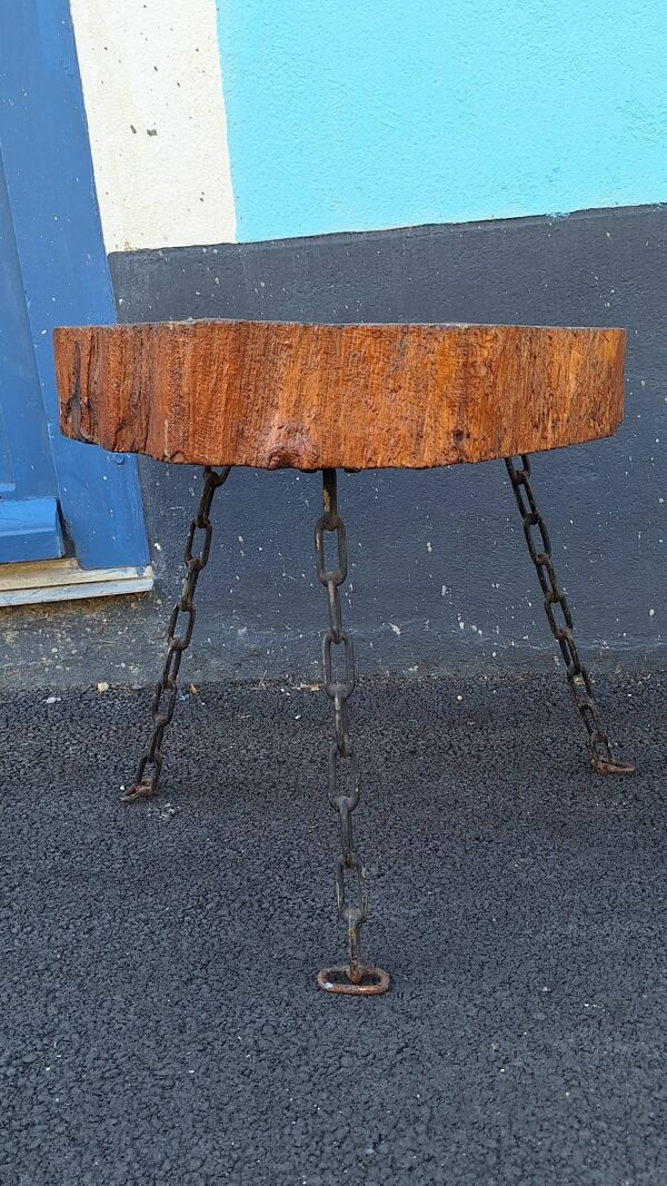 Table d'appoint/tabouret brutaliste