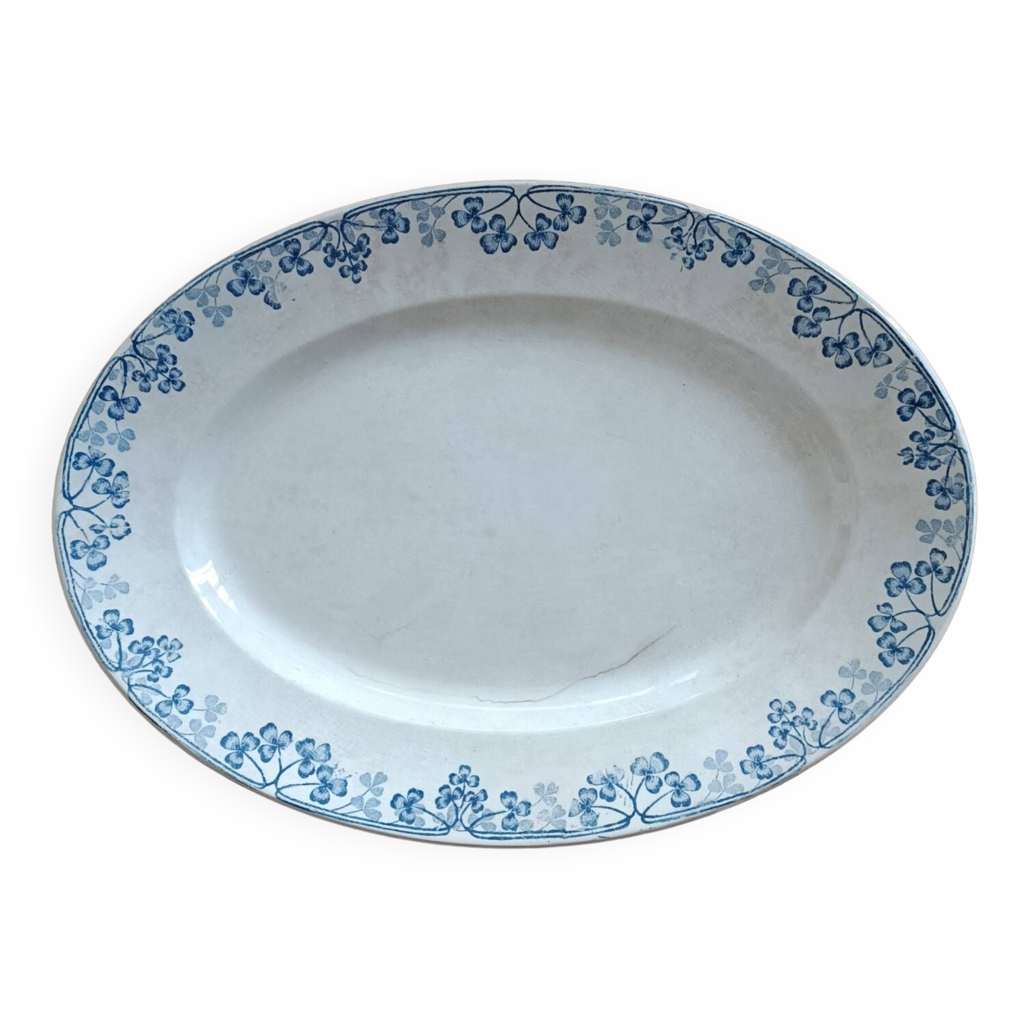 Oval iron earth dish Sarreguemines