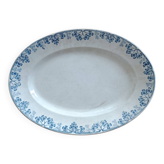 Oval iron earth dish Sarreguemines