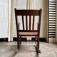 Children's rocking chair in dark wood and cane