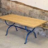 Table en fer forgé et bois massif