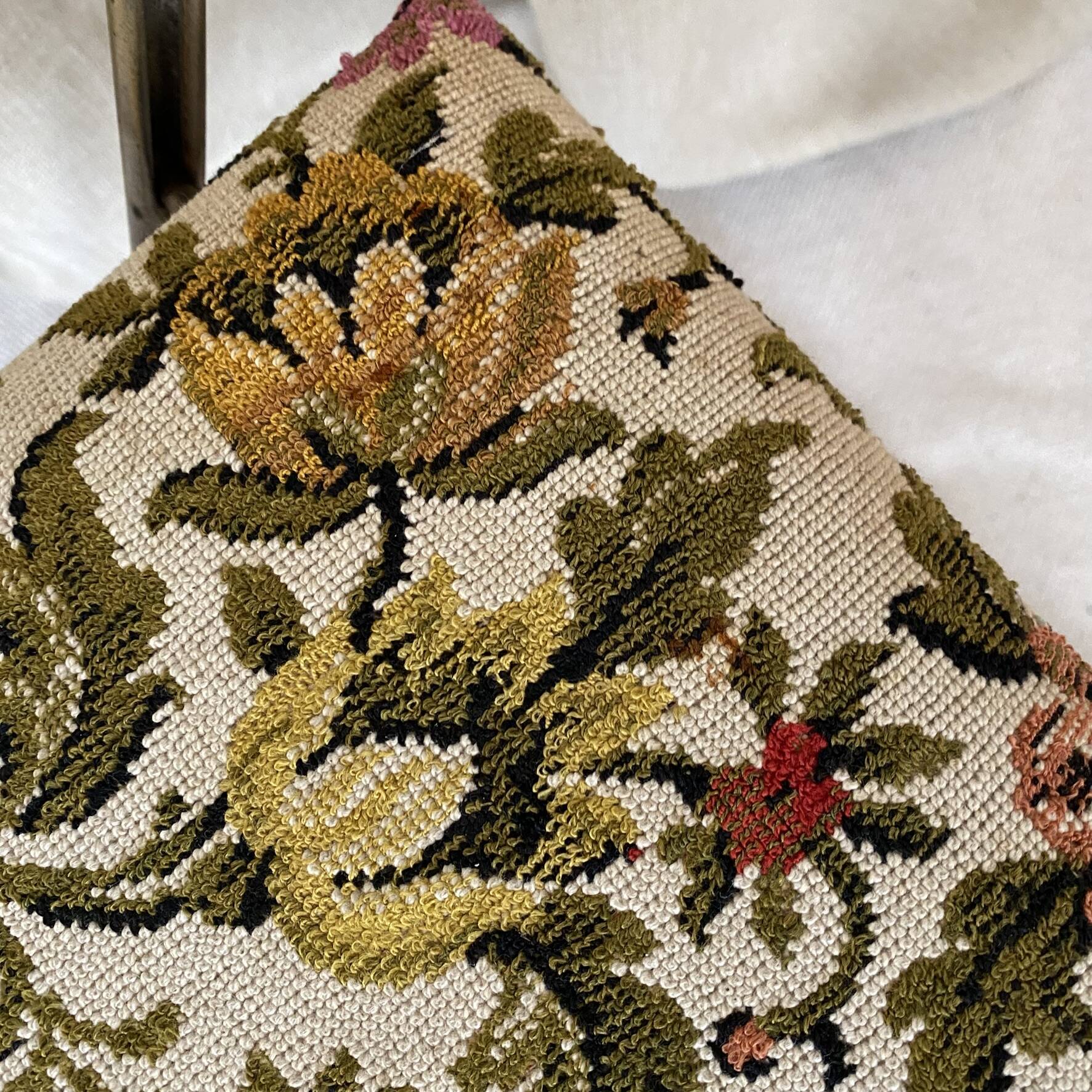 Lafuma folding chairs "Chantazur" floral upholstery from the 1960s.