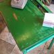 1960 school desk on original green paint