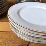 Lot of 28 porcelain plates with golden edging