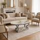Vintage brass coffee table with onyx top.