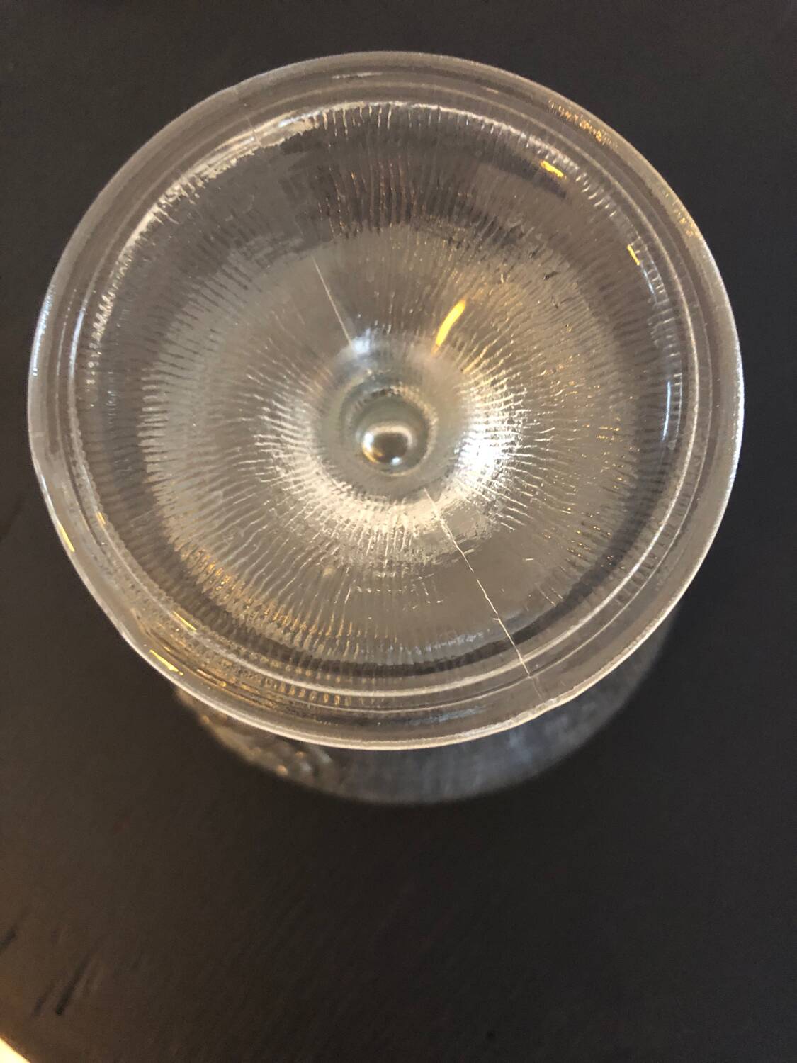 6 Vintage Glass Fruit Bowls Engraved with Fruits