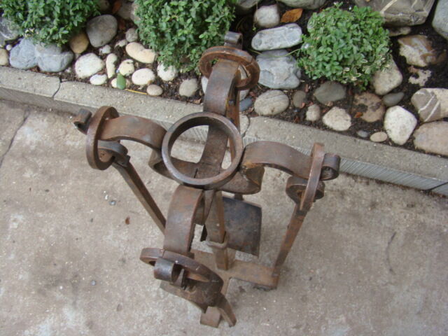Old wrought iron fireplace accessories