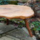 Brutalist olive coffee table 60s