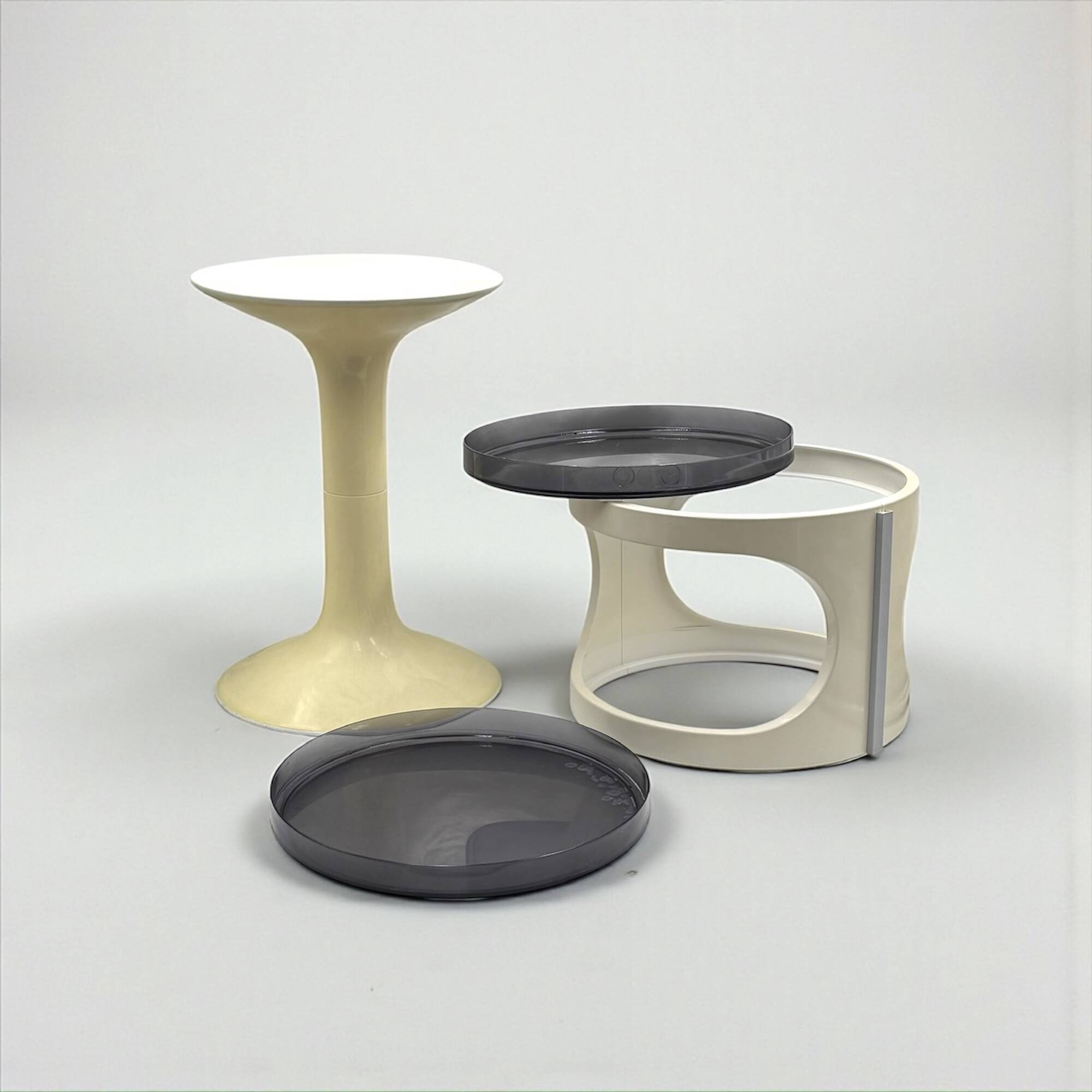 Table modulable années 70 en plastique ABS style Space Age