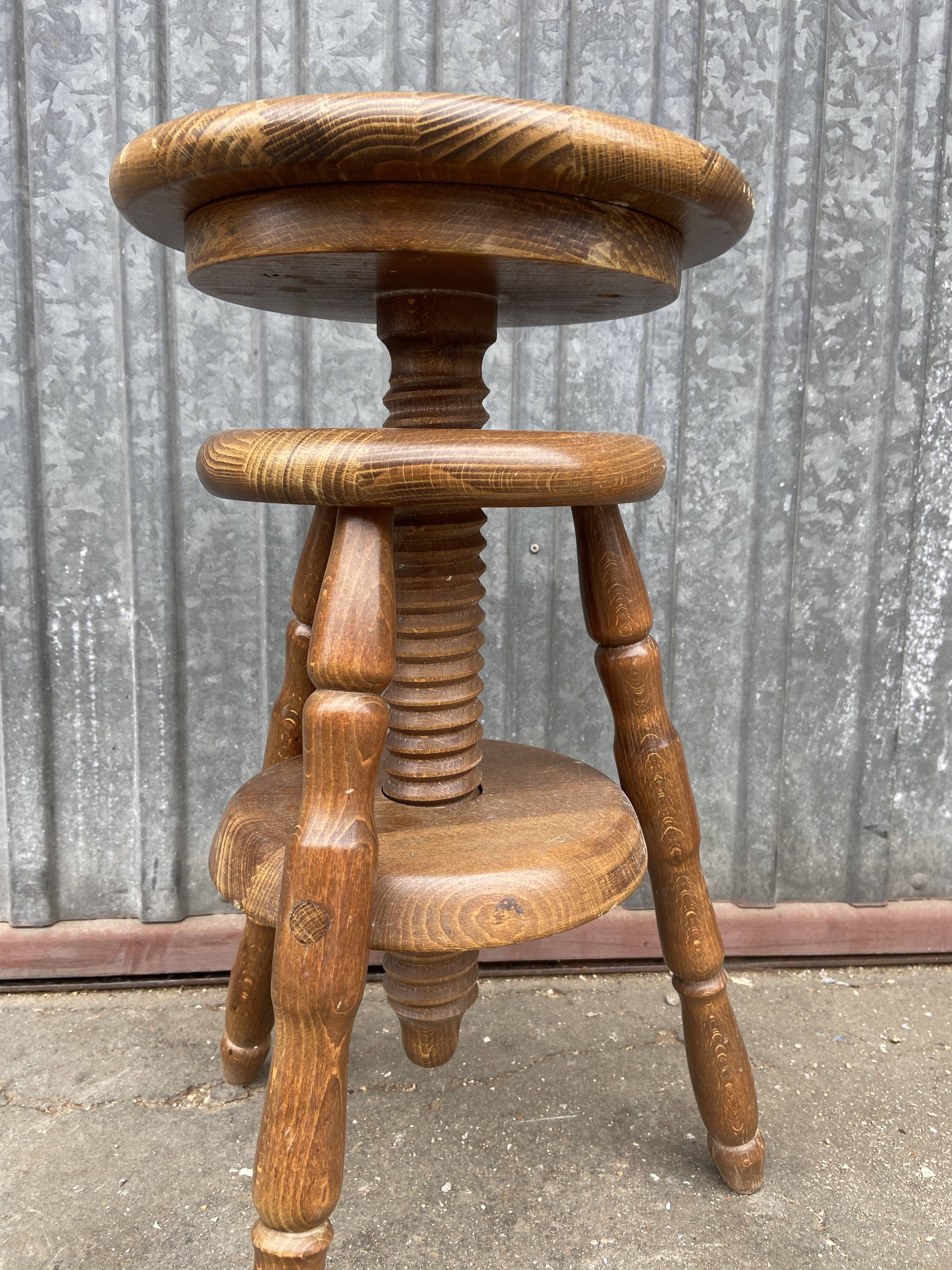 Adjustable vintage watchmaker's stool