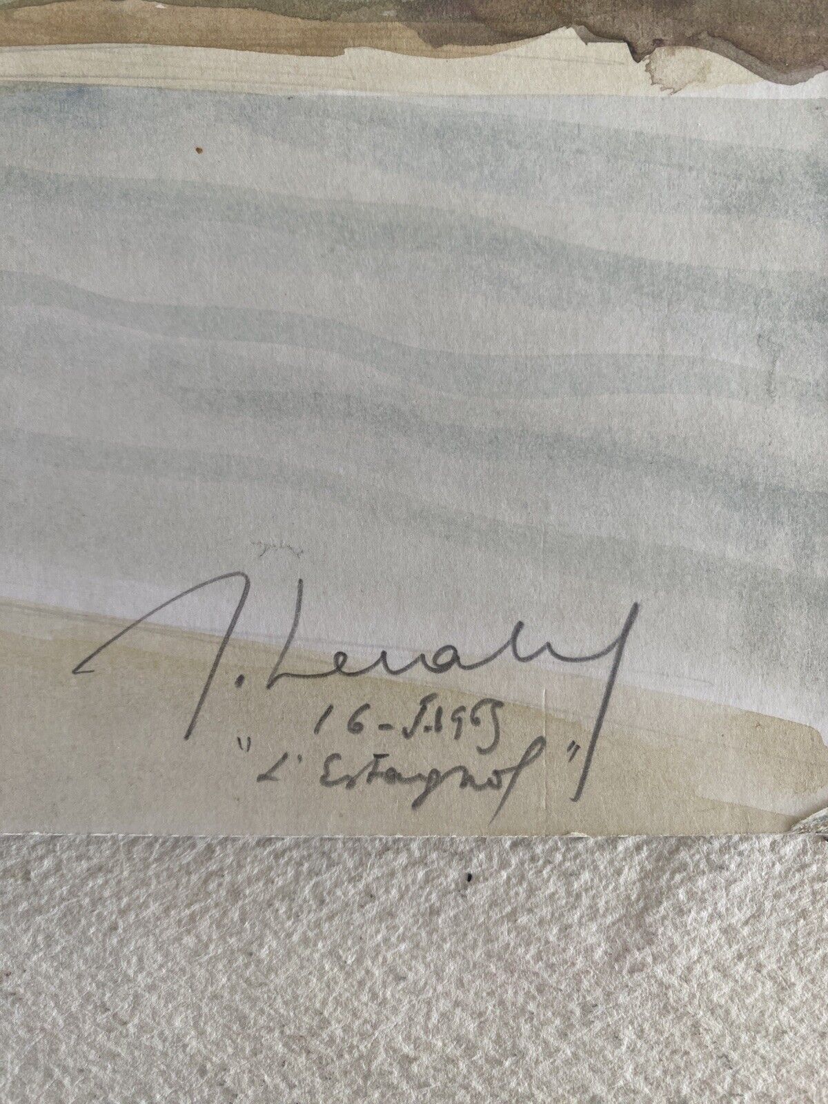 Table "estagnol beach" (var) jean-francois devaliere (1926-2021). biface