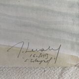 Table "estagnol beach" (var) jean-francois devaliere (1926-2021). biface