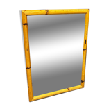 Rectangular bamboo wall mirror
