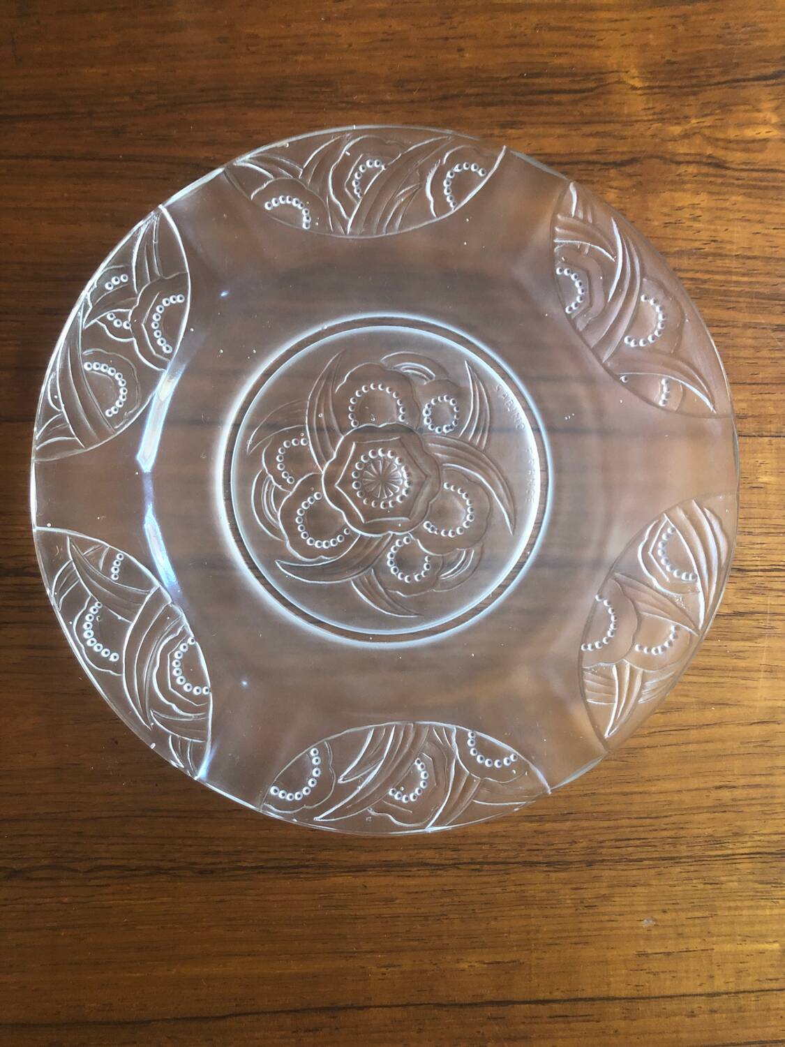Série de 12 assiettes Sabino France verre opalescent Art Déco – modèl
