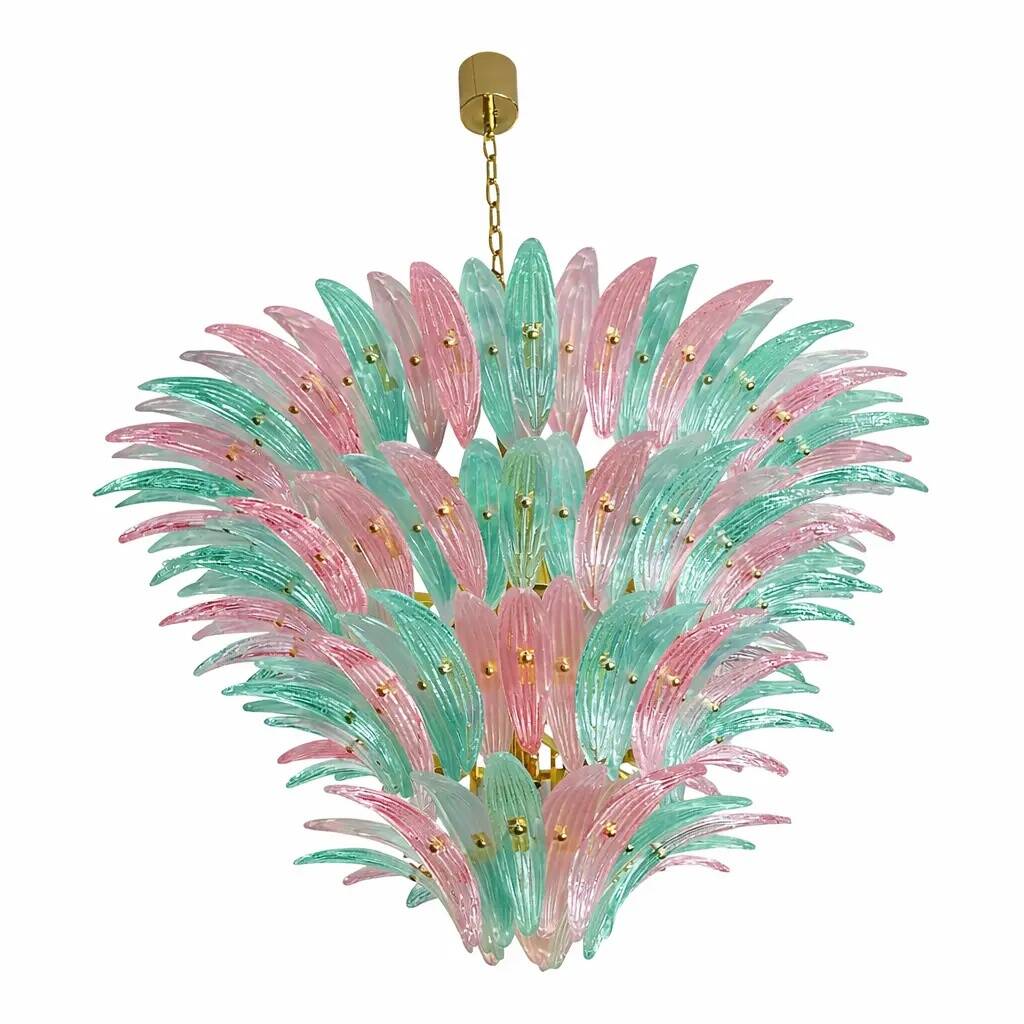 Lustre italien contemporain « Palmetta » en verre de Murano style Spoutnik