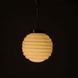 Pale green and golden opaline pendant lamp