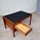Teak desk with vinyl top