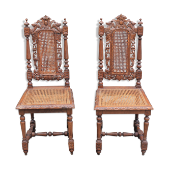 Pair of oak chairs