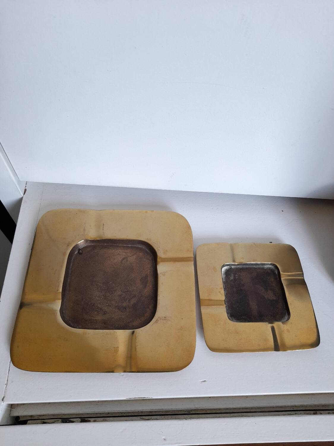 Minimalist brass ashtray or empty pocket