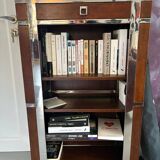 Art Deco style shelf in wood and stainless steel