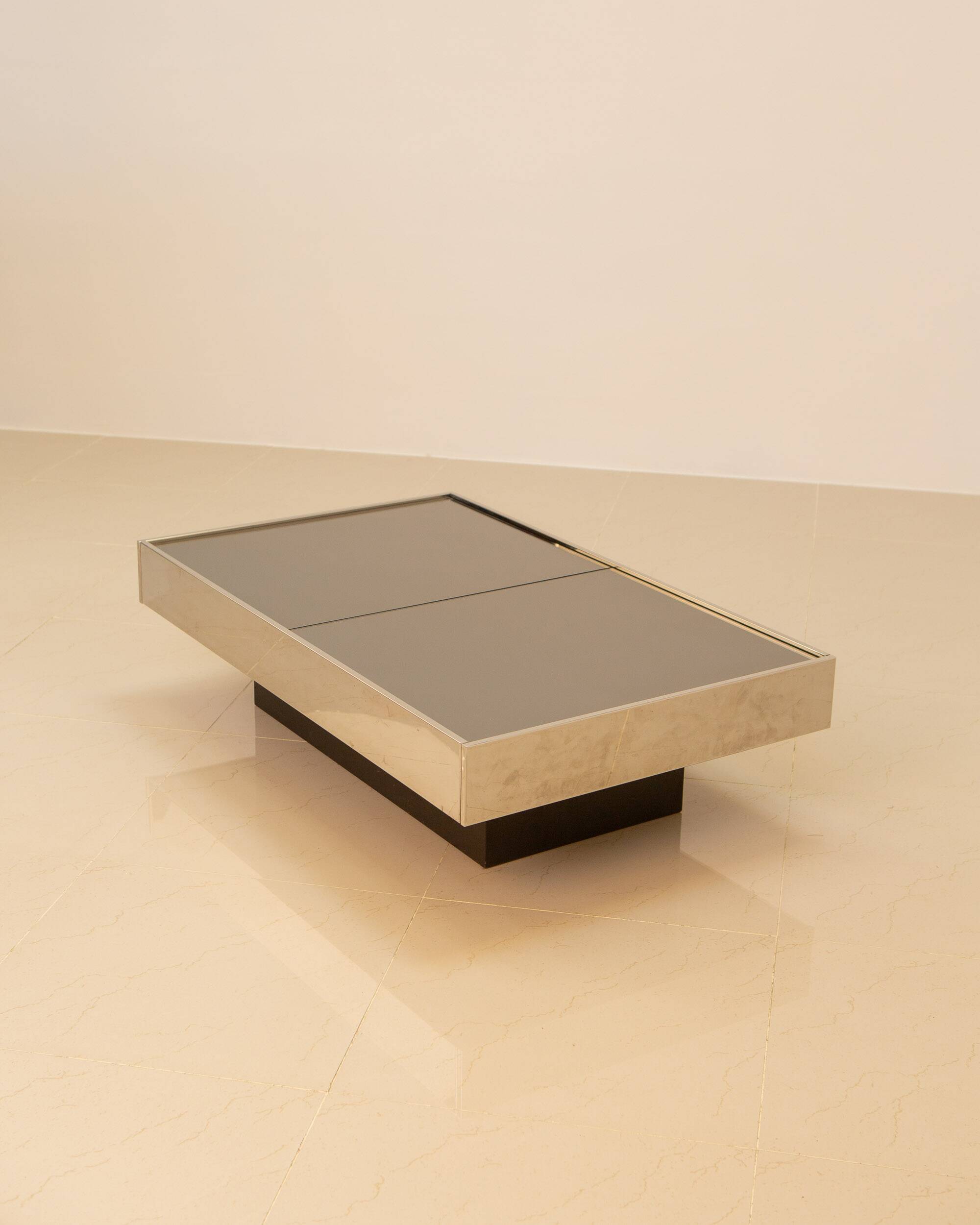 "Bar" coffee table by Willy Rizzo for Cidue 70's