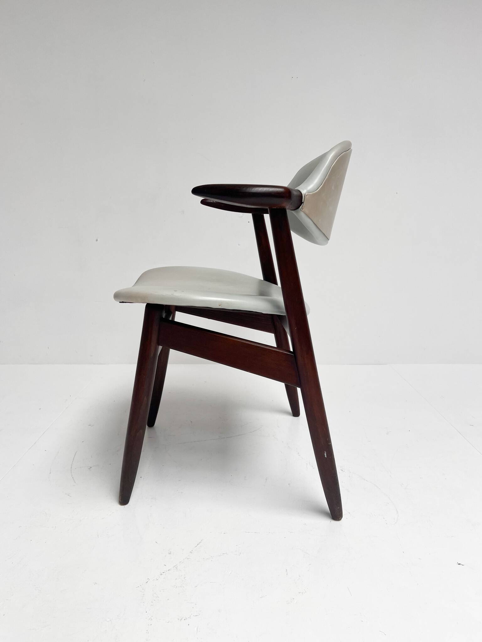 Grey colored cowhorn chair, 1970s