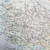 The Vendée, old map printed in 1889.