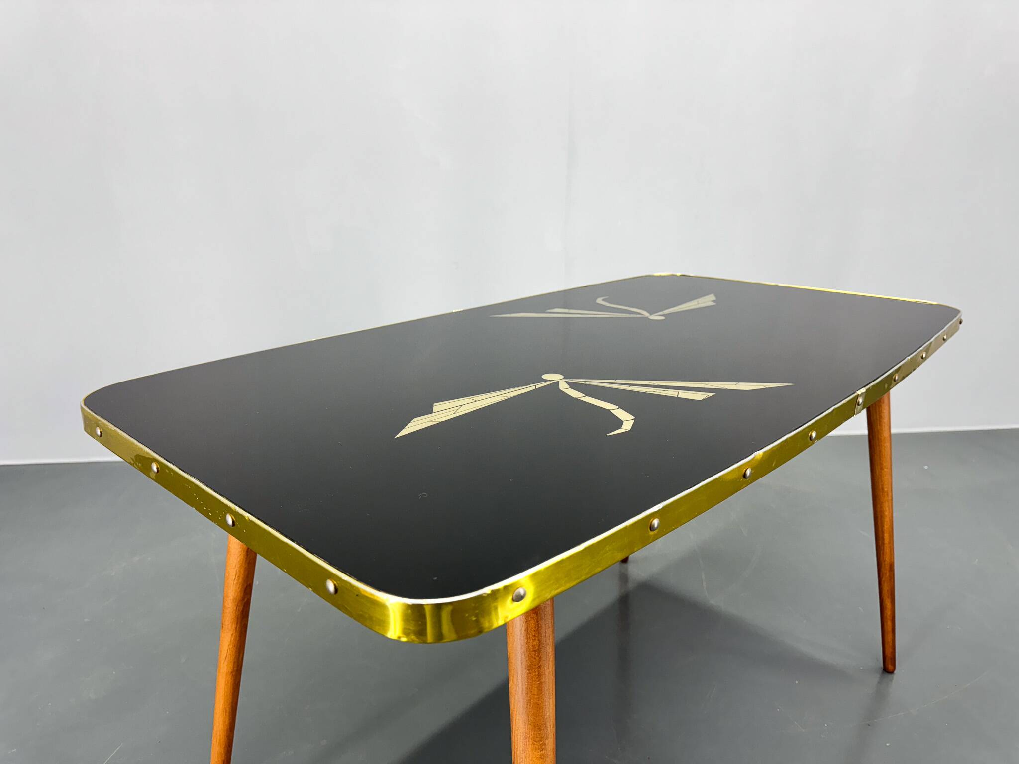 Table basse en verre du milieu du siècle, fabriquée en Allemagne, 1960