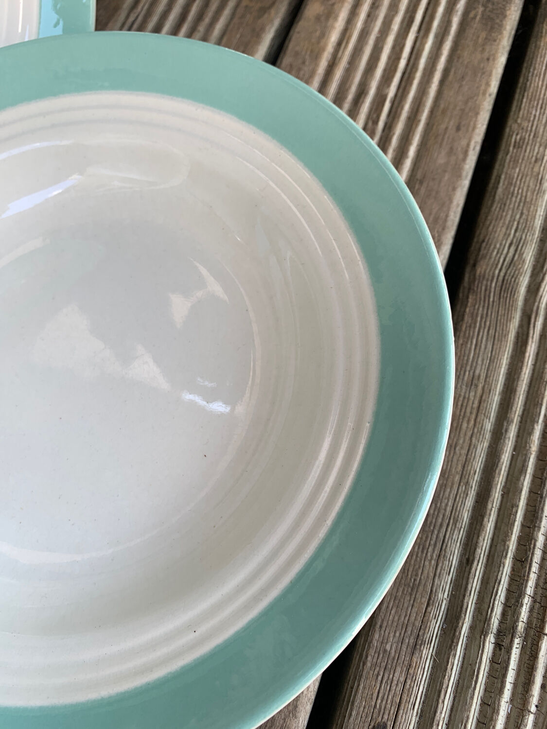 4 turquoise plates St Amand Ceranord