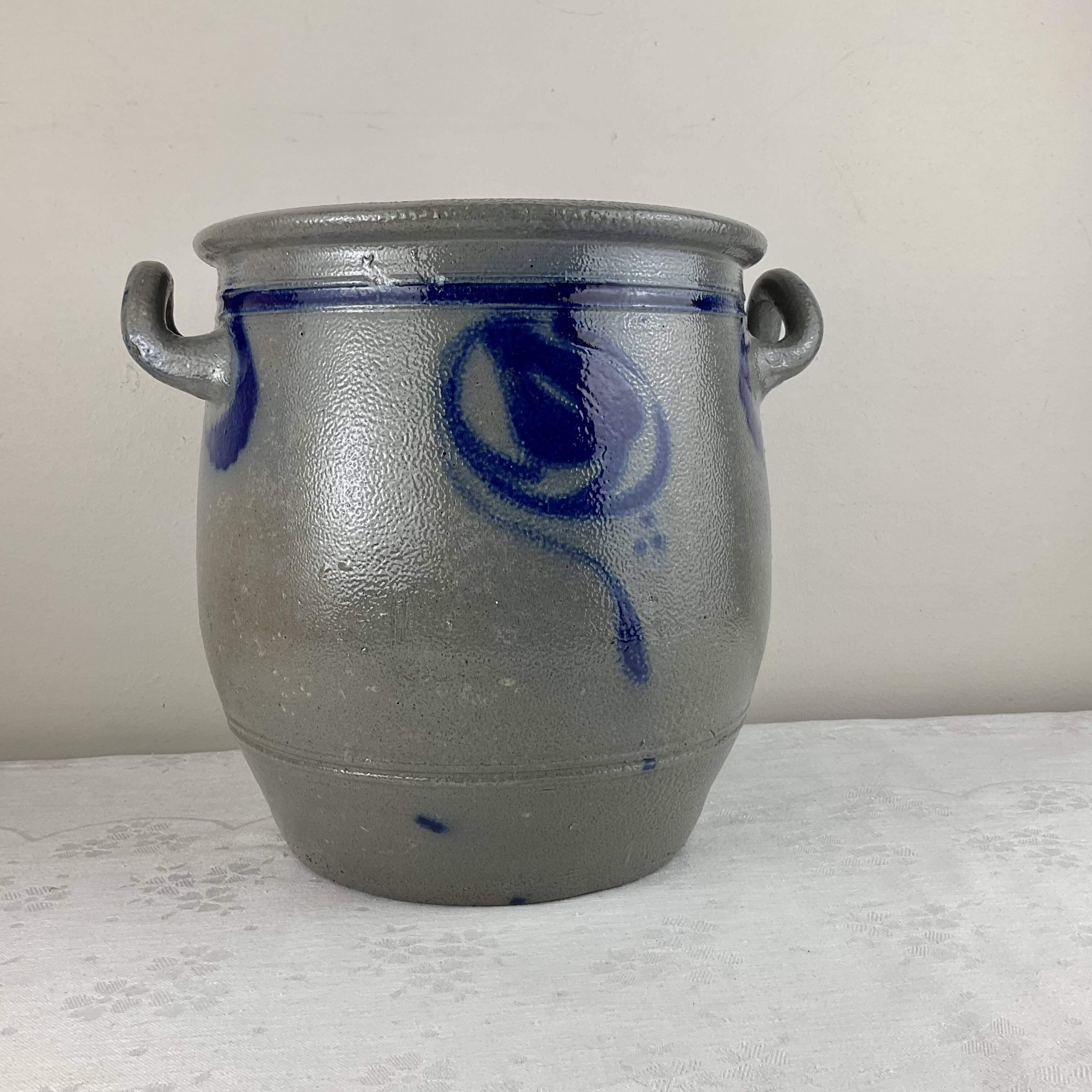 Very old Alsace stoneware storage jar