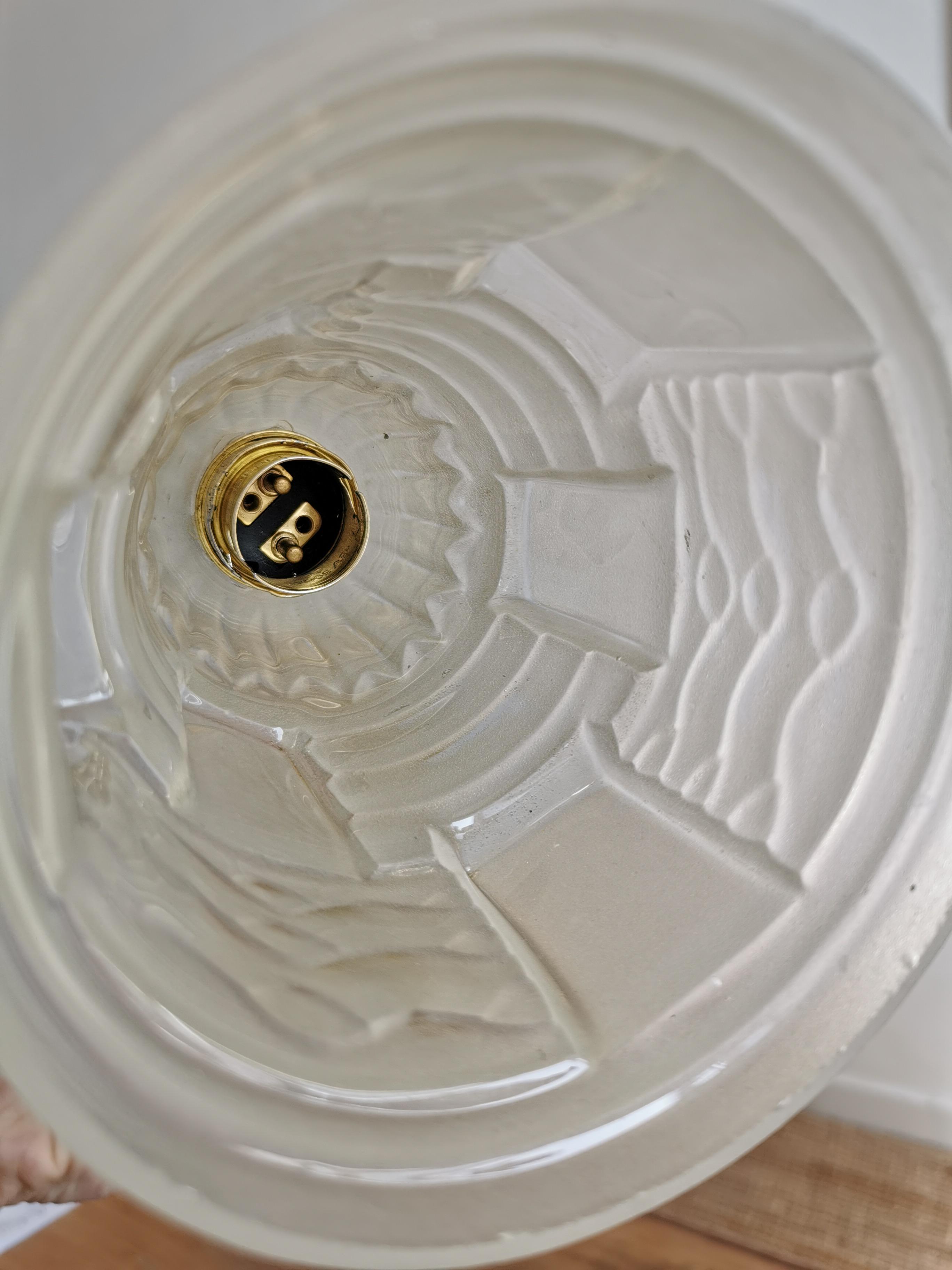 Vintage globe wall lamp in frosted glass