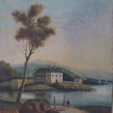 Canvas on easel
