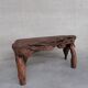 Table de bureau primitive en bois massif inhabituelle