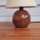Walnut ball lamp
