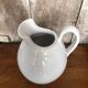 Old Nicola FASANO White Enameled Terracotta Pitcher Italy Vintage #A763