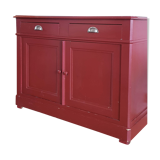 English style painted red storage cabinet