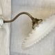 Vintage "swan neck" opaline wall light signed
