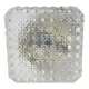 Square glass ceiling light with bubbles 1960's