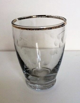 Series of six small glasses 50's