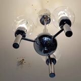 Chandelier with 3 branches space art 70's murano