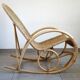 Rocking chair bambou rotin vintage