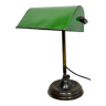 Vintage Green Enamel Bank Table Lamp, 1960s