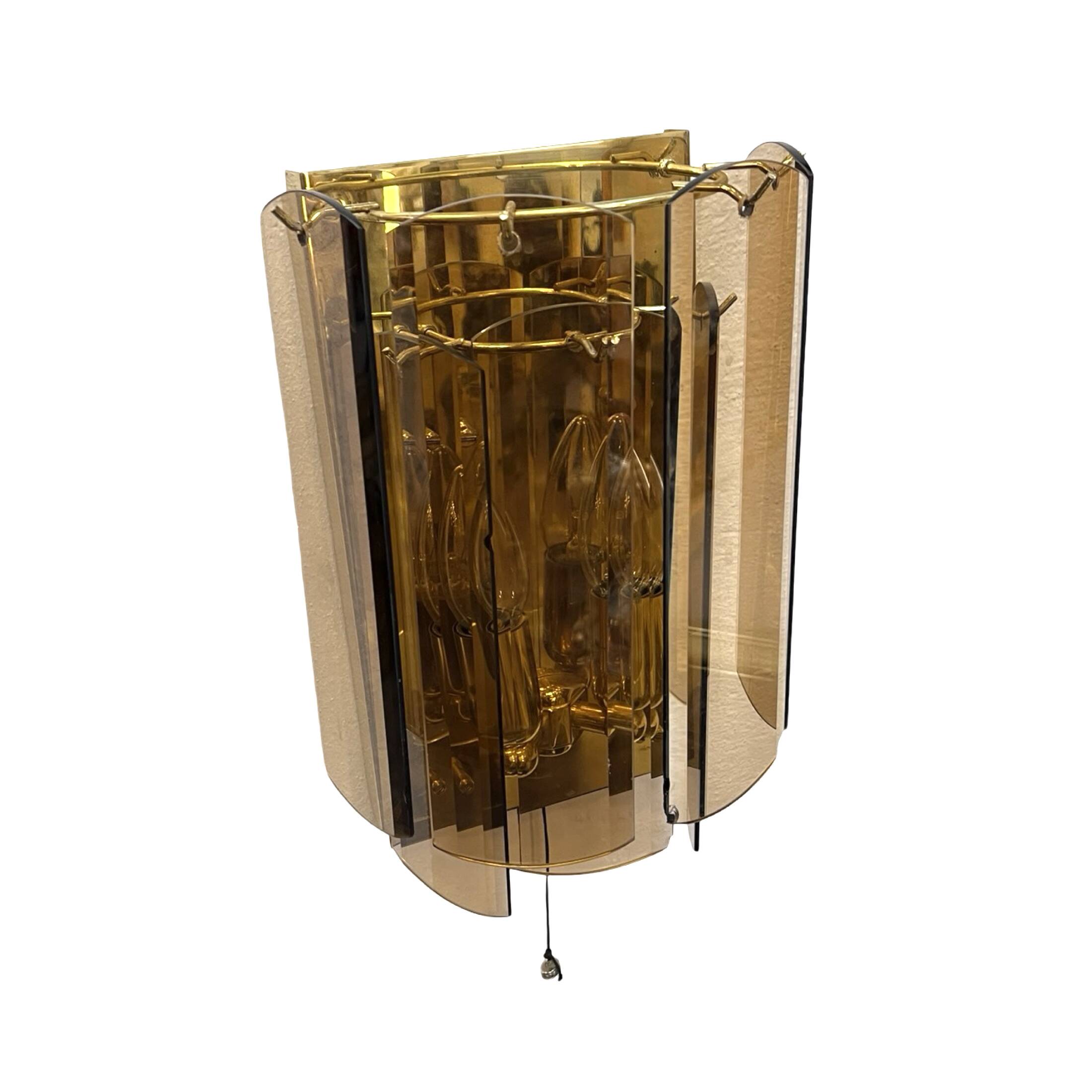 Wall lamp sconce in Hollywood Regency style, Sölken Leuchten, Germany, 1980