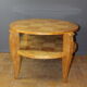 Art Deco Period Pedestal Table in Birch From Norway to Two Trays Around 1930