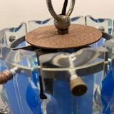 Midcentury Glass Blue Light Pendant 1970’s