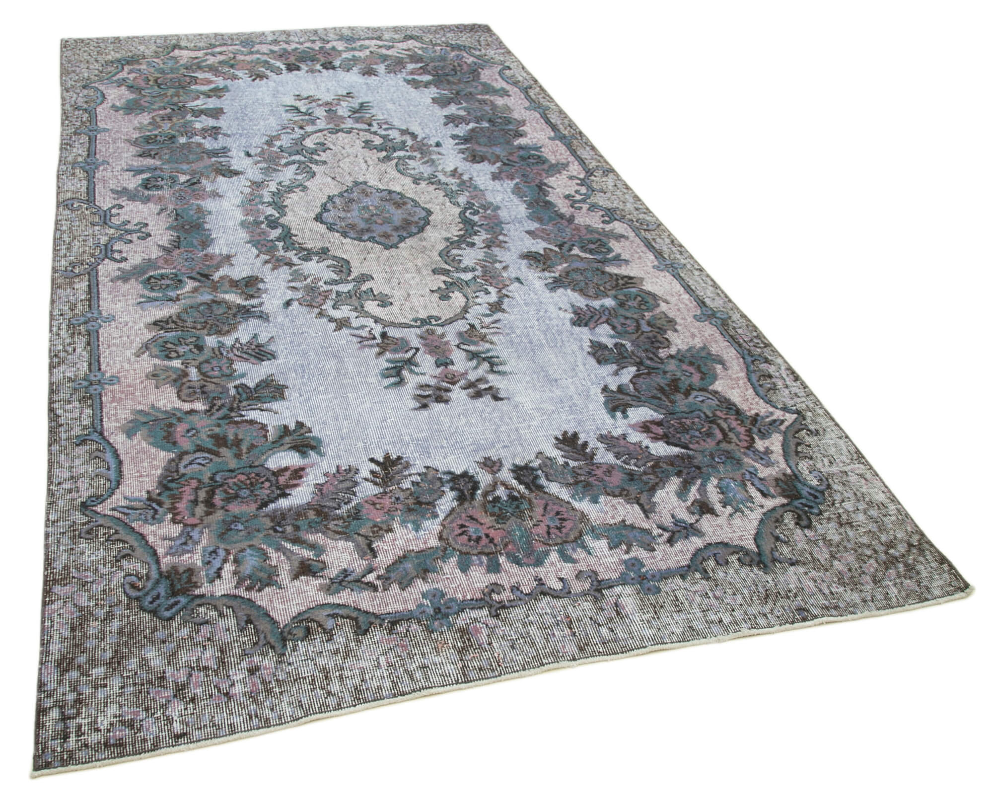 Handmade Bohemian Turkish 1980s 165 cm x 305 cm Grey Carpet