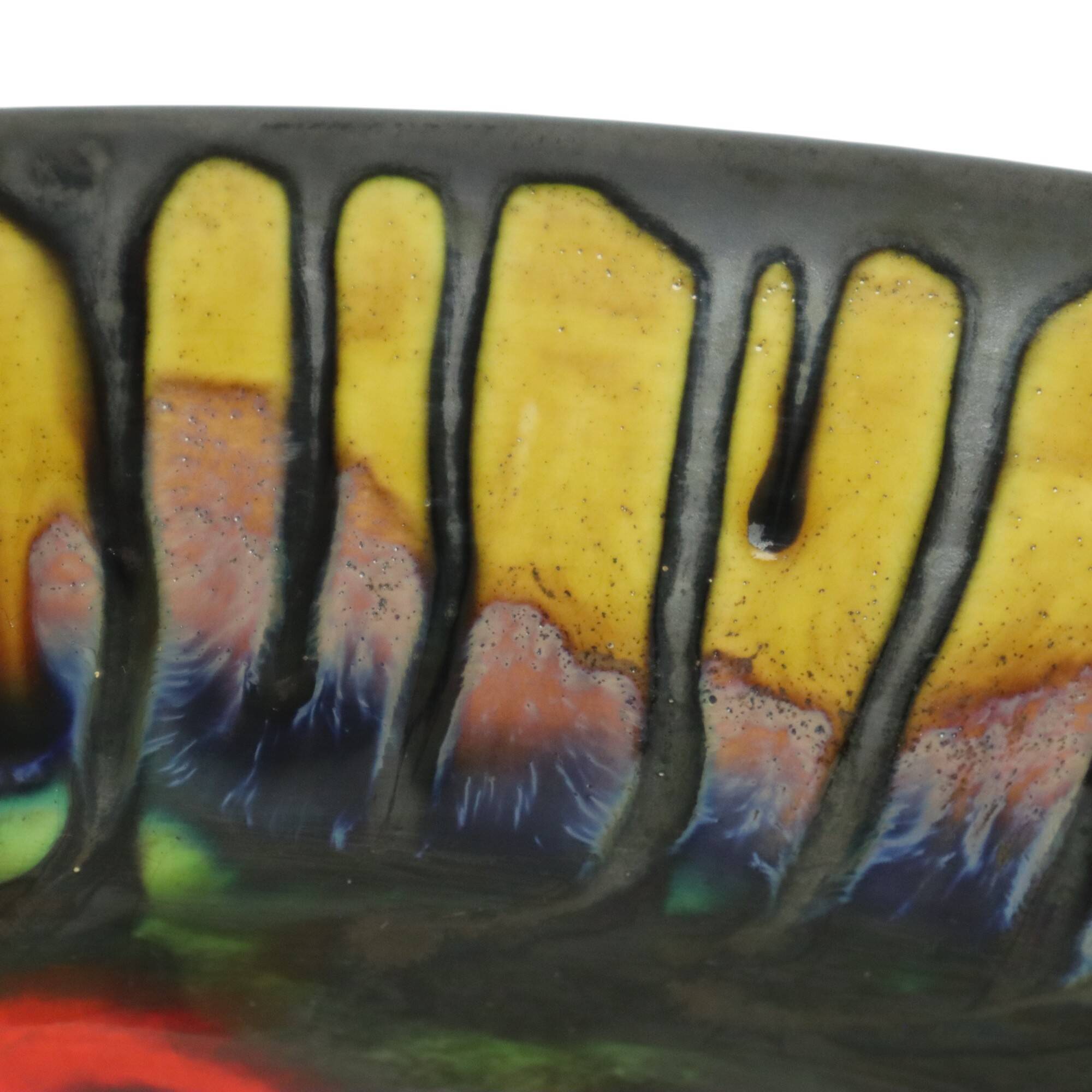 Fruit bowl XL Art Ceramics Wall decoration Drip glaze
