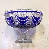 Dish Bohemian crystal two-tone