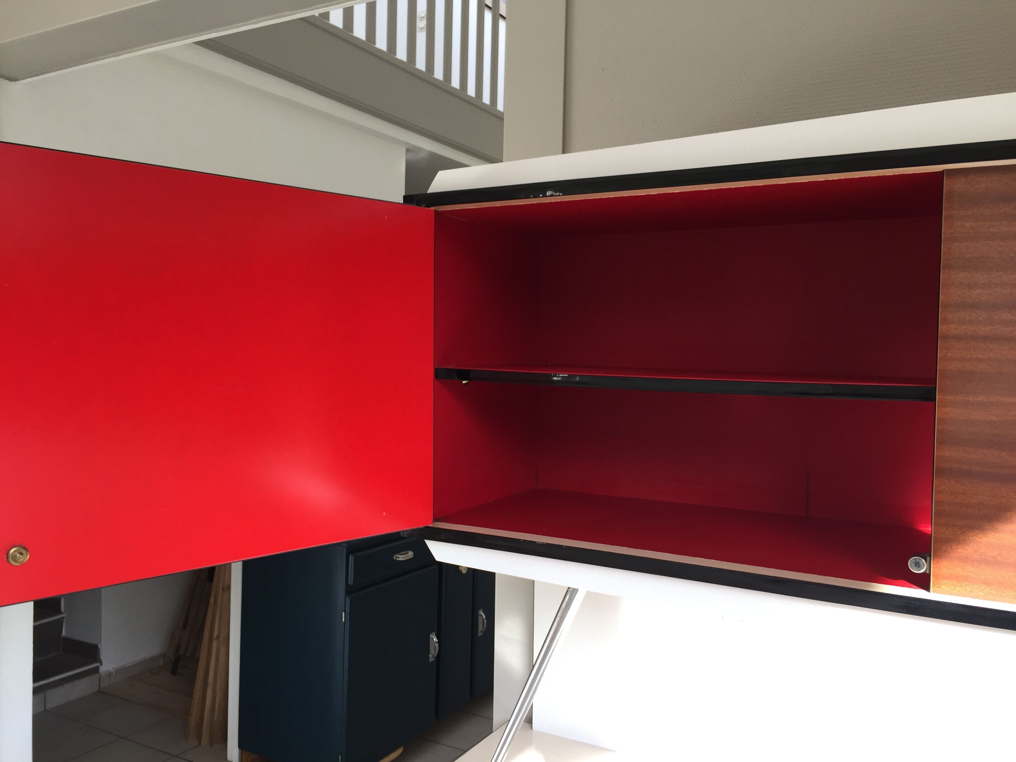 Formica vintage buffet feet compass